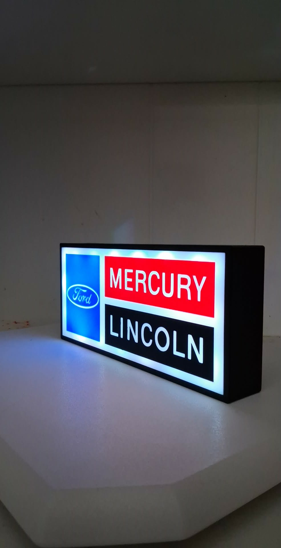 Ford Mercury Lincoln Light LED light box – custom 3D printed – Lit Layer Creations